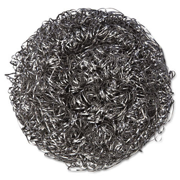 Kurly Kate® Stainless Steel Scrubbers, Large, 4 X 4, Steel Gray, 12 Scrubbers-pack, 6 Packs-carton freeshipping - TVN Wholesale